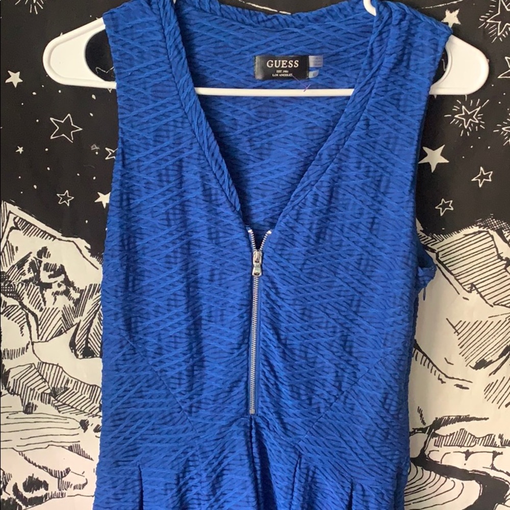 GUESS Cocktail Dress Blue Business Midi